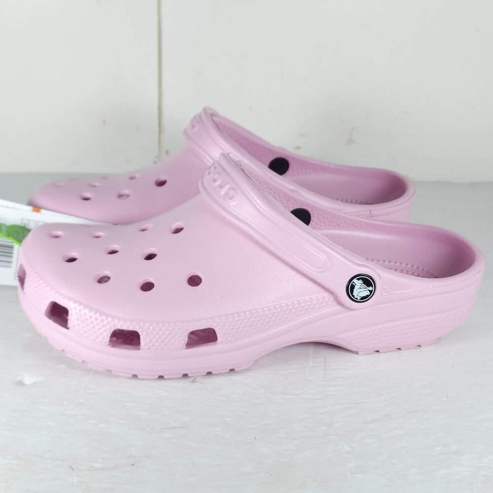 Crocs Classic Women's US 9 Pink Milk Comfort Slip-On Clogs Shoes/ W Charms NWT - Picture 2 of 8